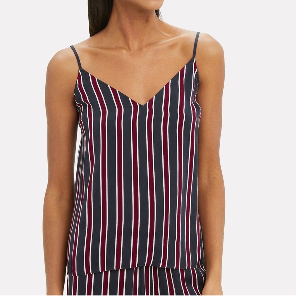 FRAME Striped Classic Cami in Navy